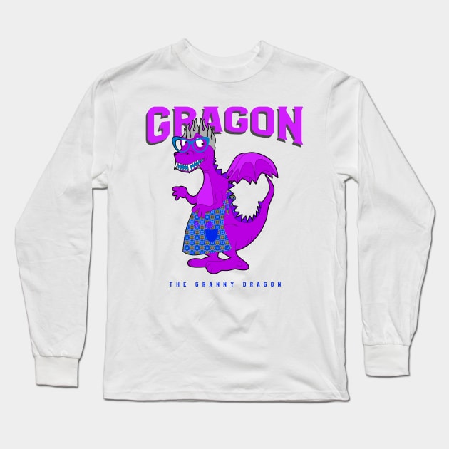 Gragon the Granny Dragon Long Sleeve T-Shirt by CBV